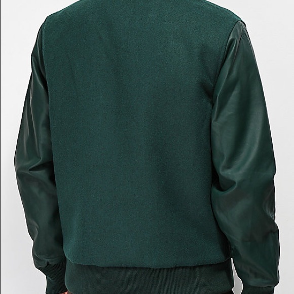 deathworld varsity green jacket